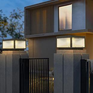 庭院柱头灯太阳能接电两用别墅户外柱子围墙门柱防水花园灯庭院灯