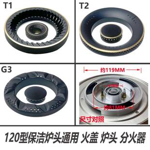 保洁炉头通用火盖 分火器120/81嵌入式灶头火芯燃烧器 燃气灶配件