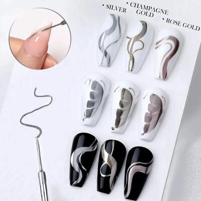 5/7/8ml Super-Bright Metallic Painting Liner Gel Polish Sil