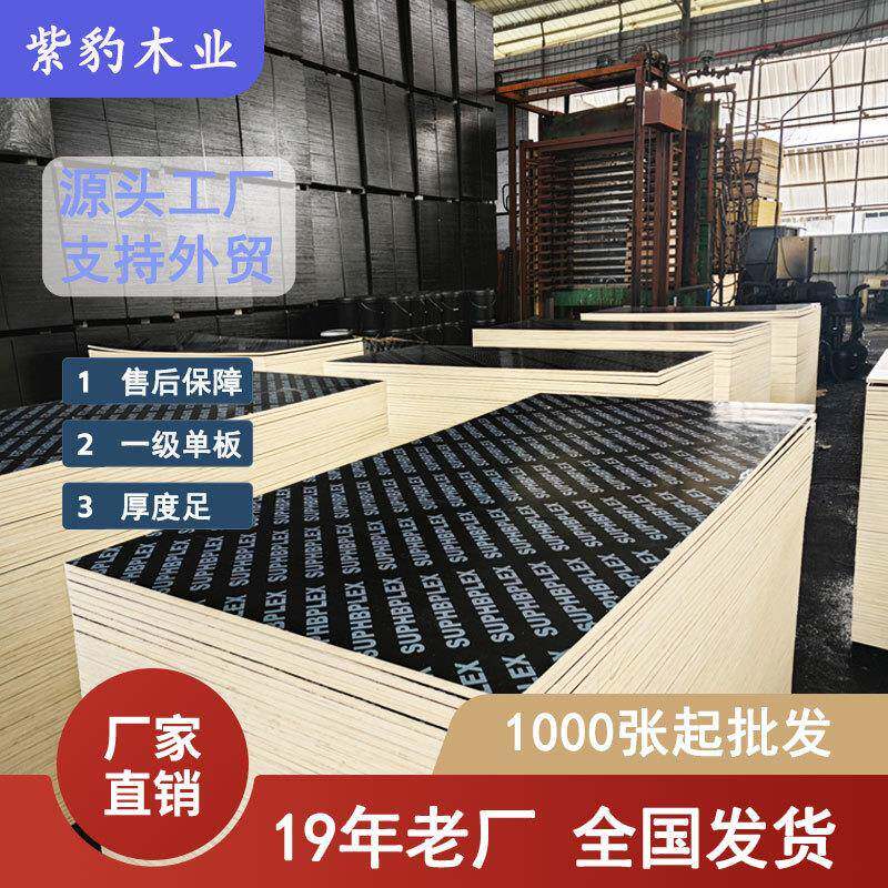 源头工厂双面覆膜木模板建筑模板实木模板工地桥梁道路工程