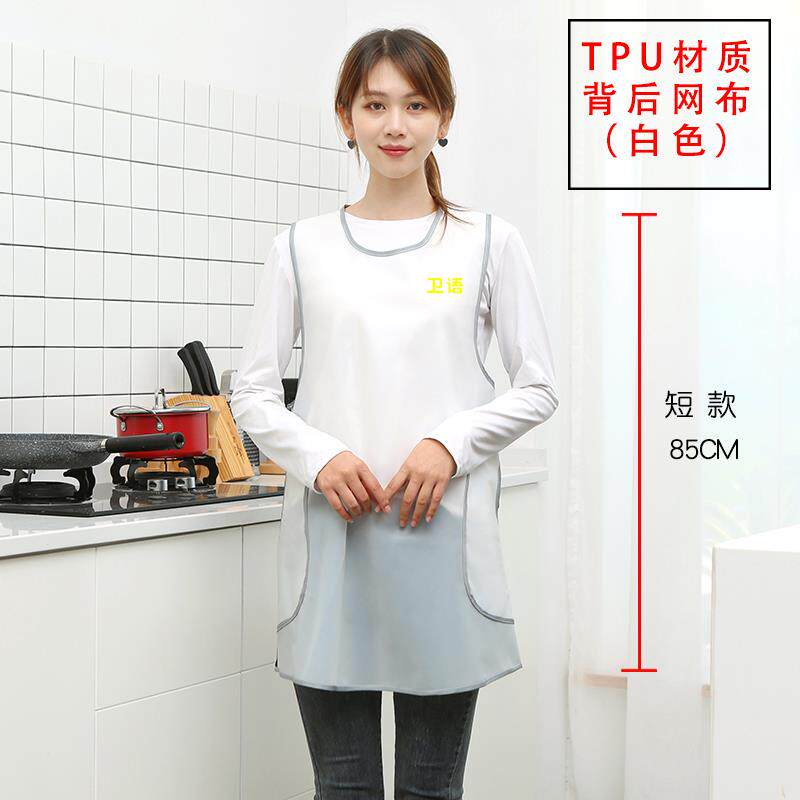 正品透明围裙时尚款防水防女塑料油水工作服LOgO印产字2021夏季新