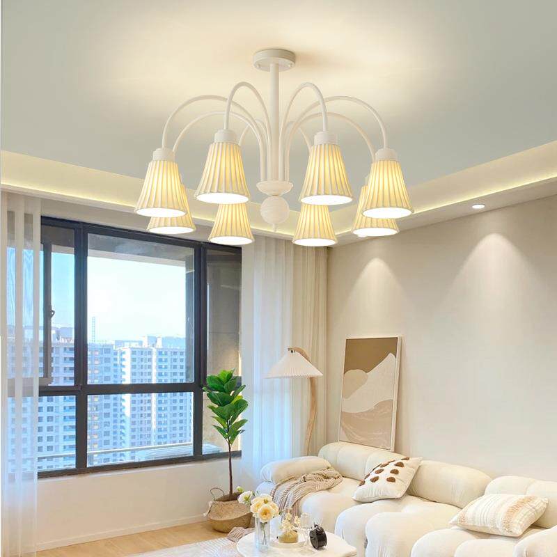 灯具复古奶油灯北欧创意光客厅吊灯房间陶瓷卧室简约角度餐厅法式