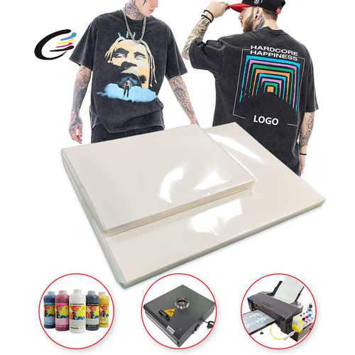 柯式烫画打印膜白彩同出白墨胶片PET水性冷撕热撕哑膜光膜A3A4