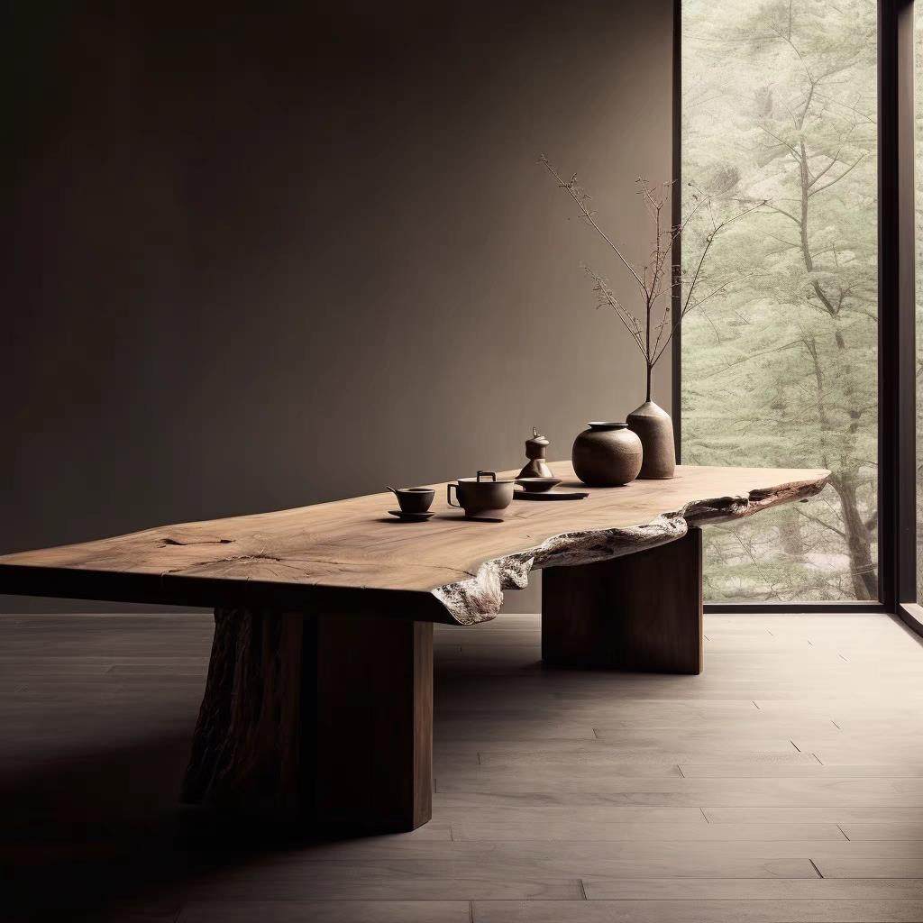 侘寂风实木茶桌茶台原木大板会议桌长条桌工作台覆古做旧民宿茶几,商业/办公家具,会议桌,淘宝优惠券,粉丝福利购,淘宝优惠卷
