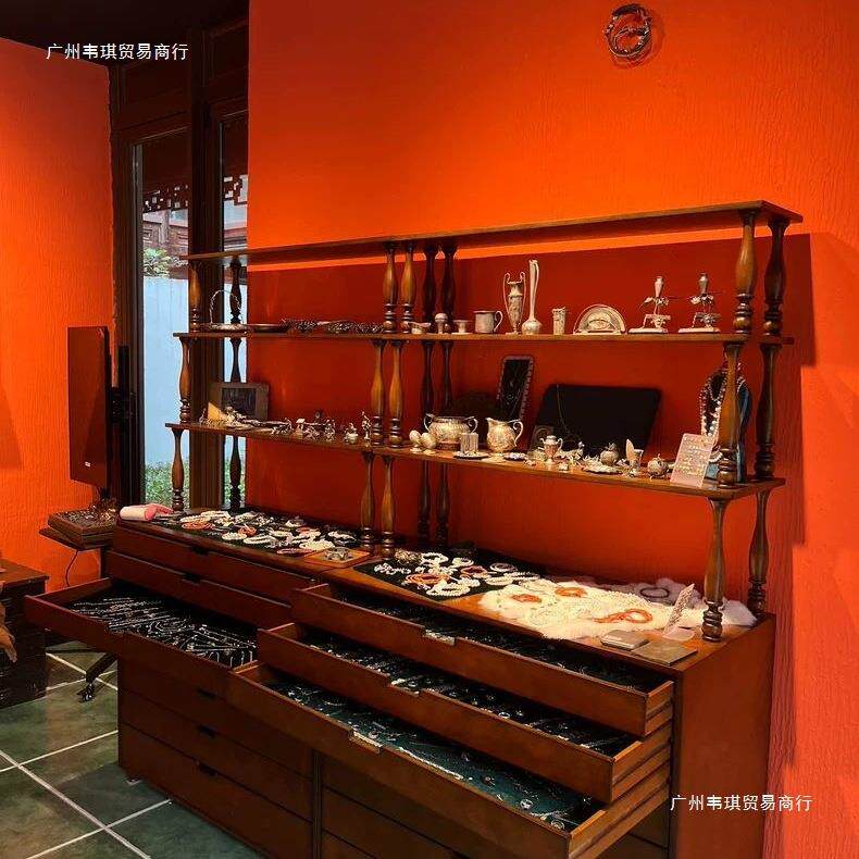 中岛展示台珠宝实木展示柜玻璃柜产品展柜陈列柜样品饰品首饰货架