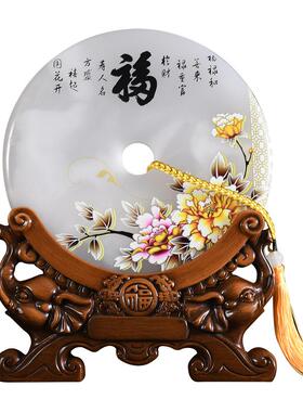 玉石平安扣吉象摆件乔迁礼物家居客厅玄关酒柜电视柜摆设工艺品