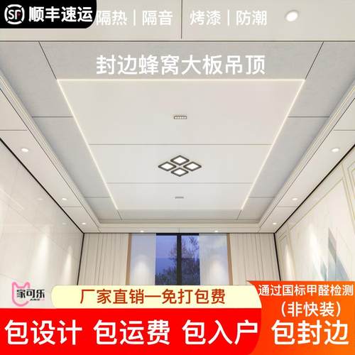 集成蜂窝大板客厅二级半吊边吊双眼皮吊顶厨房卫生办公室阳台天花