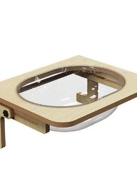 Wooden Cat Hammock Wall-Mounted Cat Wall Shelf with Clear