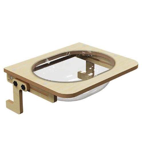 Wooden Cat Hammock Wall-Mounted Cat Wall Shelf with Clear