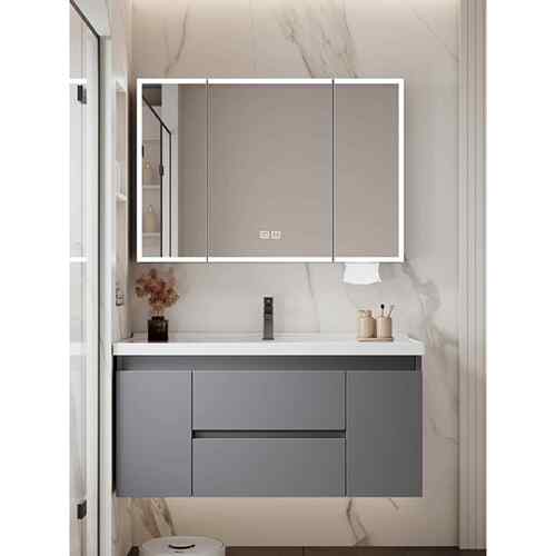 加厚蜂窝铝浴室柜智能镜子组合陶瓷一体化面盆浴室面盆面盆