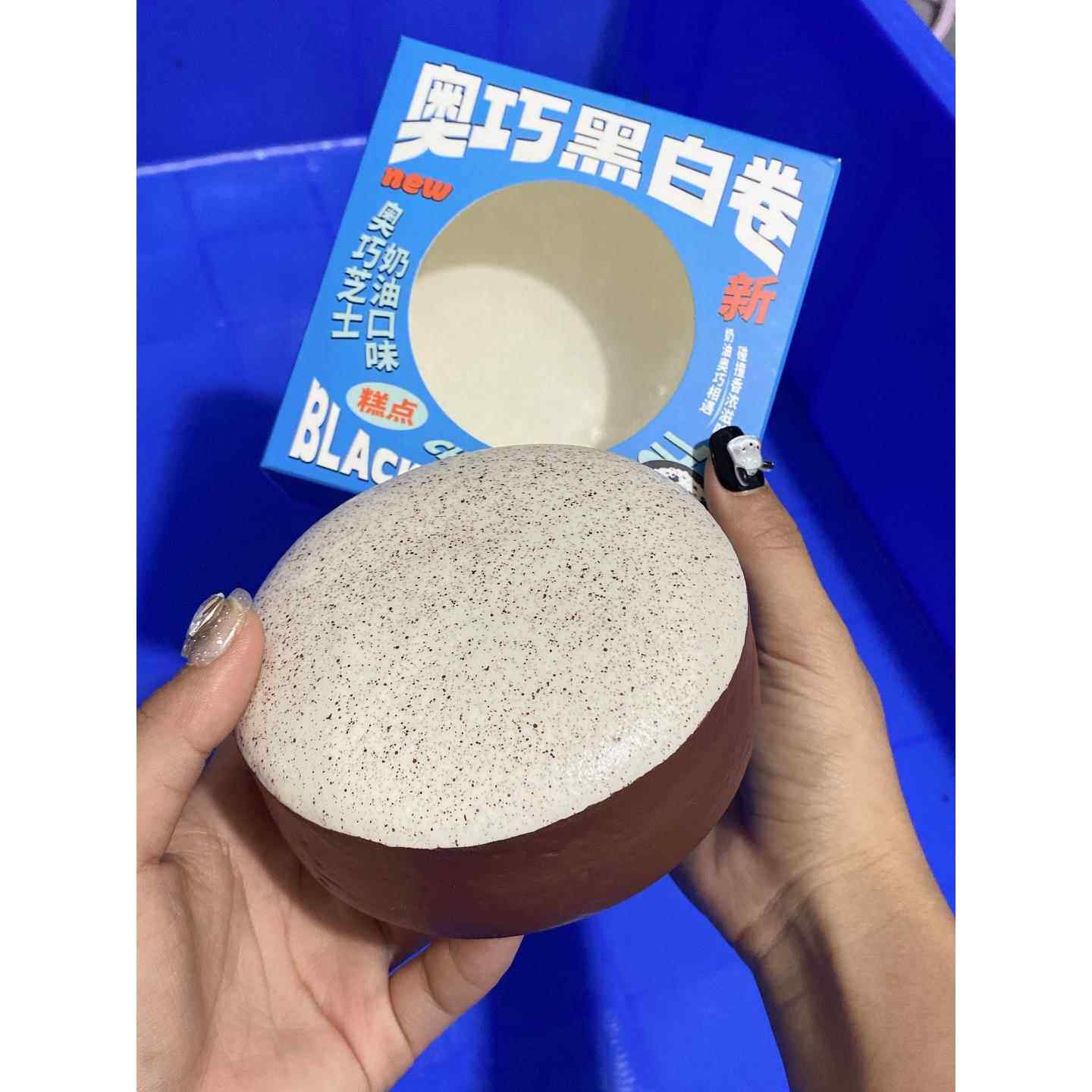 新品hachimi黑白奥巧卷慢回弹粘粘湿软手感上班上课解压玩具香味