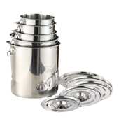 304无磁不锈钢提水桶提油桶食桶圆桶幼儿园多用桶冰桶储水桶带盖