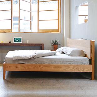 MUMO木墨 林栖床北欧环保黑胡桃原木实木双人床现代简约主卧1.5米