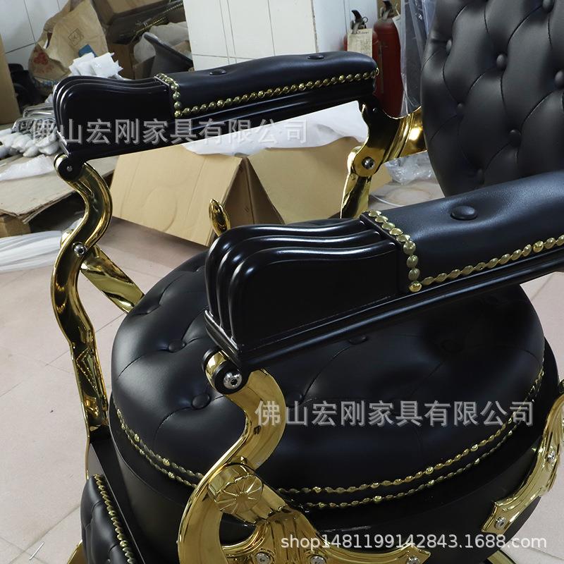 男士油头馆理发椅子美发店可放倒刮胡修面发廊专用剪发椅高档复古
