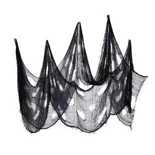 Halloween Yarn HOT Black Large Grid Gauze SALES Creepy