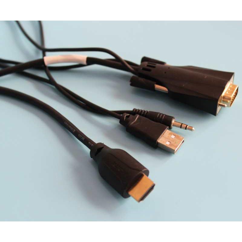 全新迈拓VGA转HDMI线带音频电脑to视频转换器高清USB供电口连接线