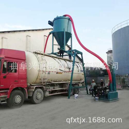 腻子粉装罐气力吸料机150型加布袋除尘器粉煤灰装罐车输送机视频