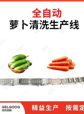 萝卜清洗风干生产线 蔬菜清洗切分加工设备白萝卜红萝卜清洗设备
