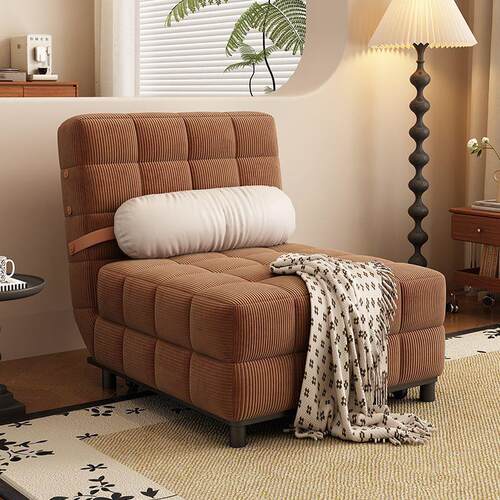 奶复古单人可叠折叠ZDSF009沙发床沙发户型伸小缩客厅多功能油两