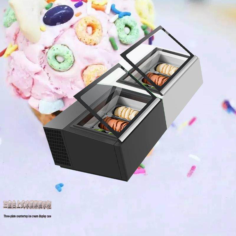 冰淇淋冷藏柜三盘台上式展示柜Three-plateicecreamcase冷冻
