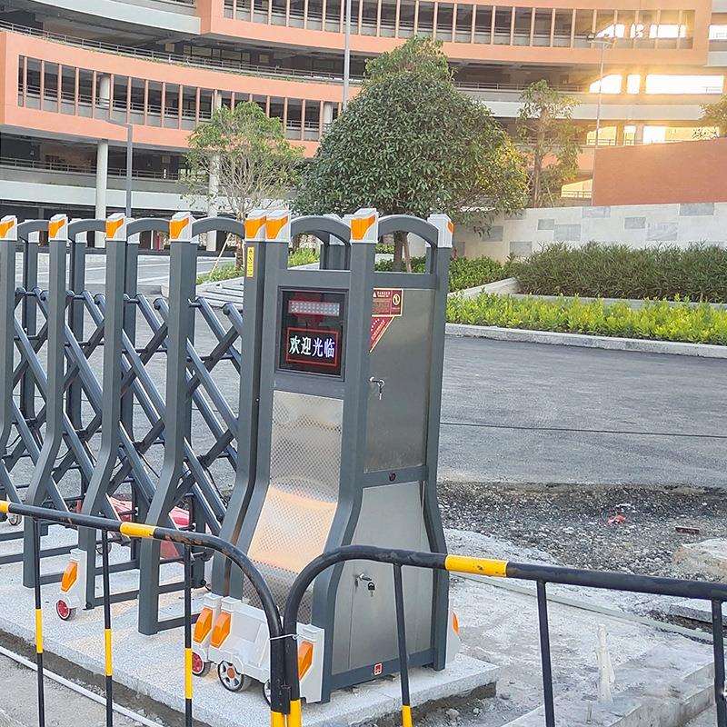 铝合金庭院折叠不锈钢伸缩门电动大门学校工厂自动收缩安全推拉门