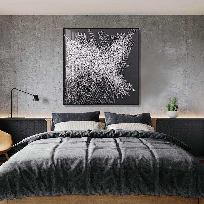 创意装饰画软装样板房酒店钉子挂画客厅沙发背墙玄关弦丝画实物画