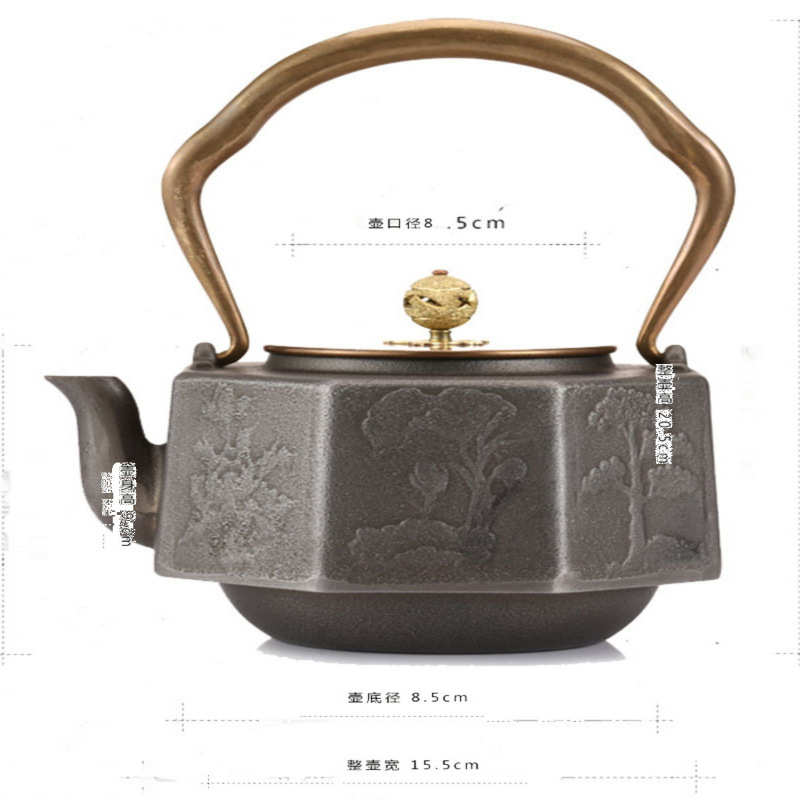 中式茶室样板房软装饰品博古架茶柜茶壶茶道摆件装饰铁壶陶瓷花瓶