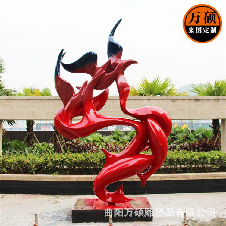 不锈钢抽象艺术海豚和平鸽雕塑摆件 公司楼前大门广场装饰雕塑