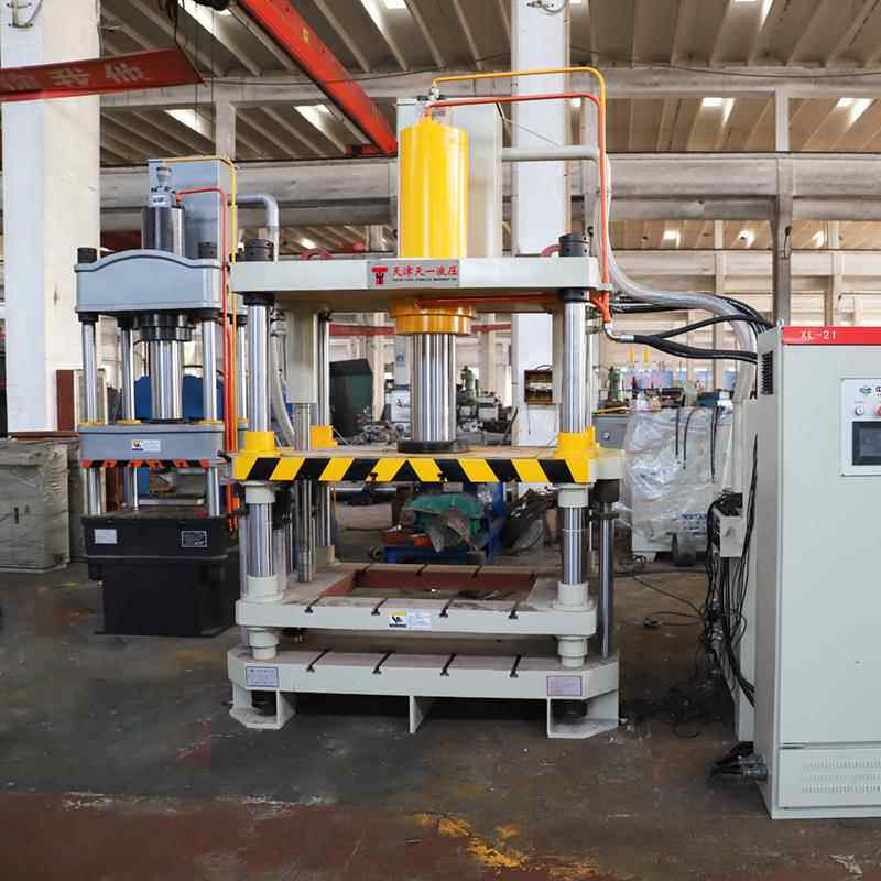 100吨外墙保温板成型机 200t珍珠岩板粉末成型压力机 四柱液压机