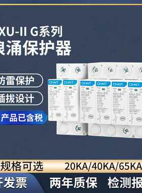 正泰NXU浪涌保护器防雷spd电涌家用2p避雷电源4p雷击后备保护器