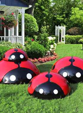 七星瓢虫雕塑景区售楼部花园草坪井盖装饰户外园林景观甲壳虫摆件