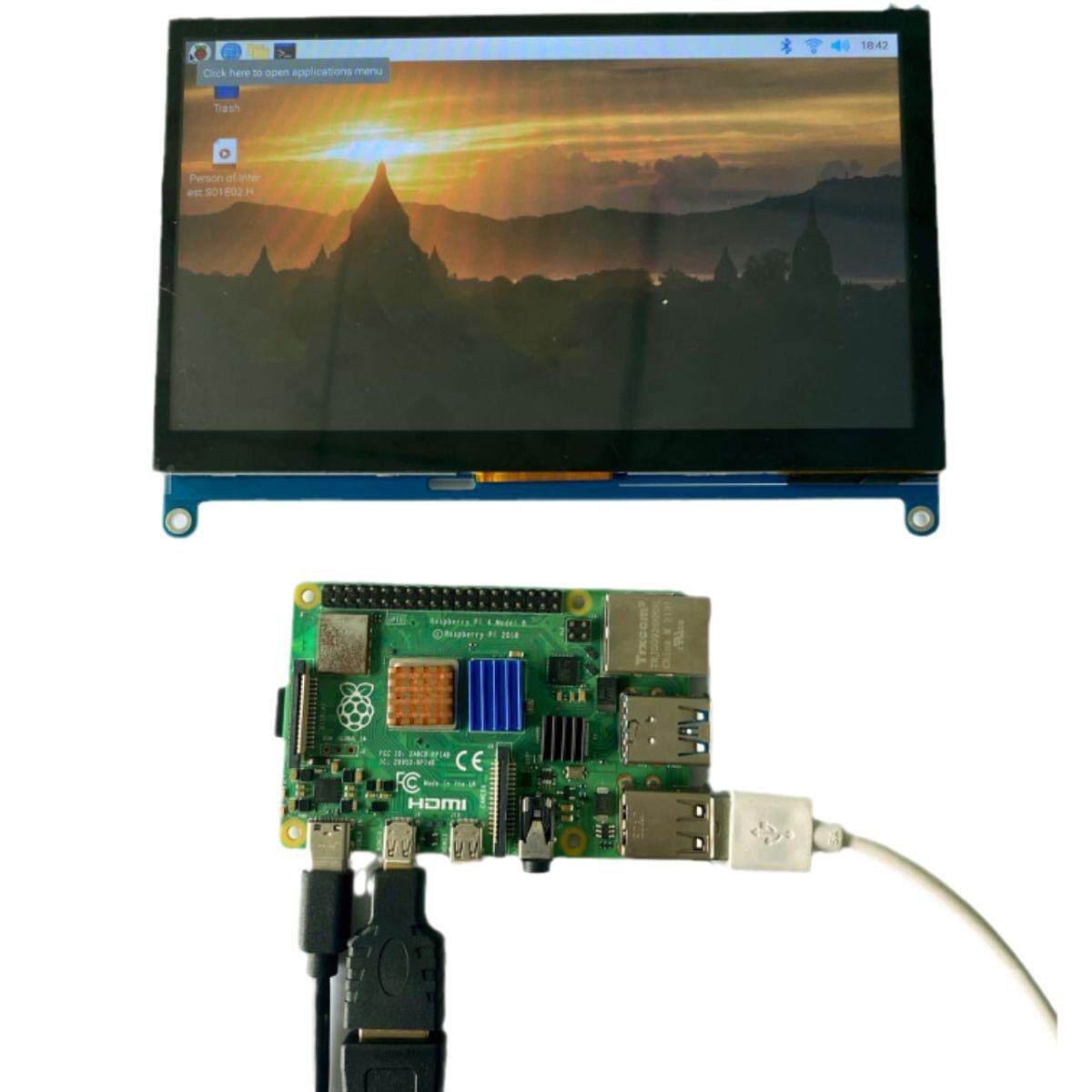 5寸树莓派显示器分辨率800*480HDMI接口支持电容触摸屏支持按键