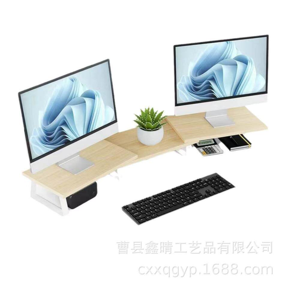 宿舍S88桌面实电脑用架创意木书桌收纳置物架