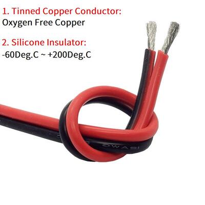 Copper Wire Silicone Rubber Cable Super Soft 8 10 12 14 16 1