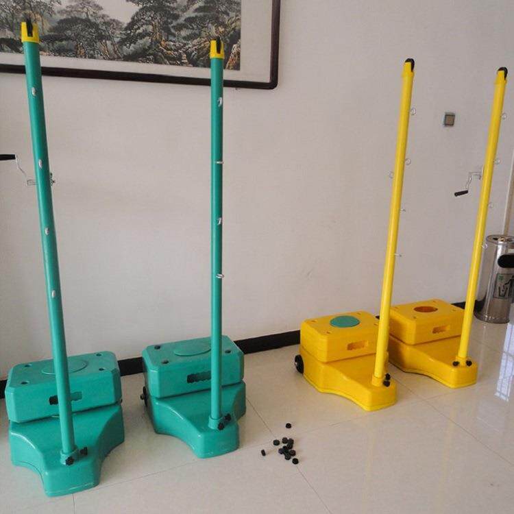 户外ABS羽毛球柱比赛移动式羽毛球网架便携式室内外标准羽毛球架