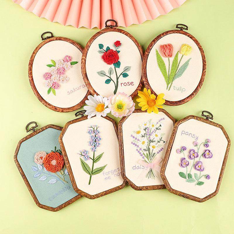 初学者diy刺绣手工材料包送闺蜜法式绣花套装苏绣自己做打发时间,特色手工艺,刺绣,淘宝优惠券,粉丝福利购,淘宝优惠卷