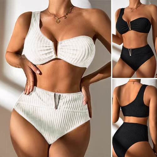 Swimsuit Bikini Single Shoulder Strap Split Swimsuit