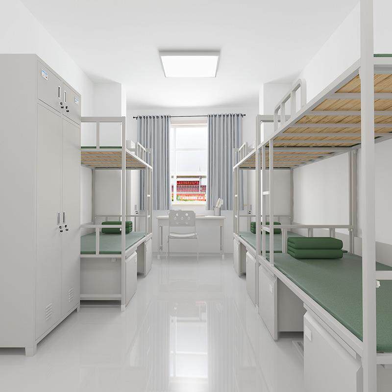 工厂员工宿舍铁上下RFU铺双床学生舍铁床工地高低床宿工层厂上下