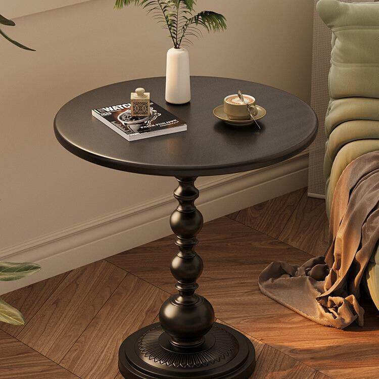 时尚铁艺边几复古铁艺床头置物咖啡厅异形小圆桌家用阳台小茶几无