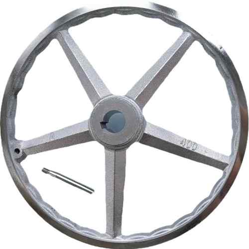 铸铁加厚手轮镀铬方边400/方边500手摇轮转动机床工业手轮带手柄