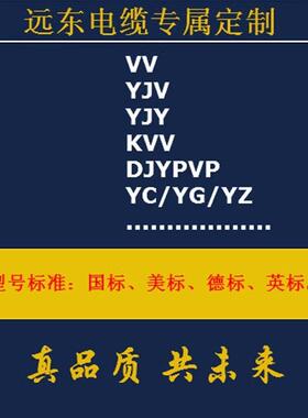 远东电缆 KVV/KVVR/YJV/YJV22/VV/DJYPVP/YC等铜芯电缆专属定制