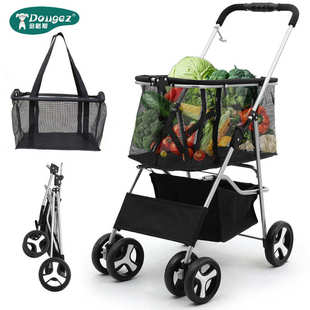 可折叠宠物推车户外猫狗手推车多用购物野餐车露营超市宠物车新款