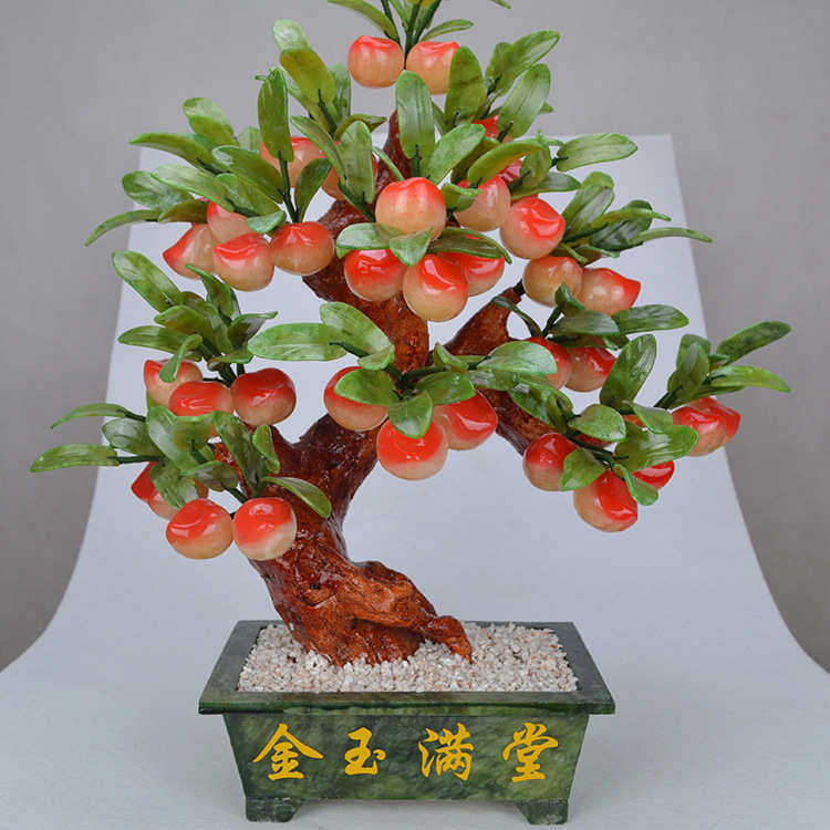天然玉石摆件小38桃子树盆栽客厅电视柜中式摆件家居装饰品工艺品,家居饰品,装饰摆件,淘宝优惠券,粉丝福利购,淘宝优惠卷