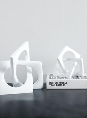 现代简约几何环形缠绕创意摆件客厅样板间售楼处软装饰品摆设