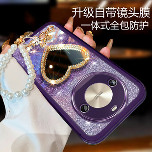 AN00全包曲屏HonorX50 适用于华为荣耀x50pro网红手机壳爱心镜ALP