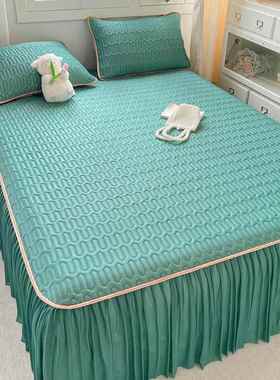 Z轻奢夏QF77JT6TH季新款凉感冰丝水乳款胶床垫床裙席子单双人可折