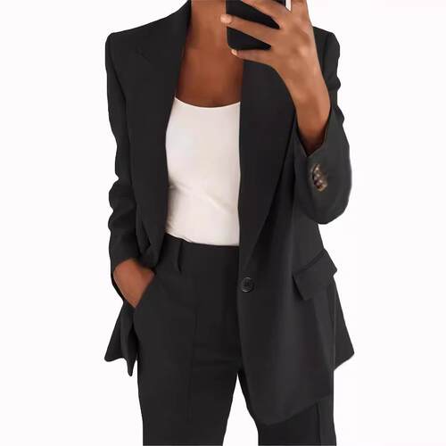 Collar cardigan suit jacket suit set for women