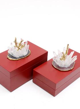 现新古典家玄关储物居罐卧室房间装A-06饰品代柜实木收纳饰品盒摆