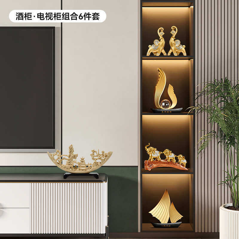 高档客厅红酒架摆件酒柜装饰品家居现代轻奢玄关电视柜工艺品摆设,家居饰品,装饰摆件,淘宝优惠券,粉丝福利购,淘宝优惠卷