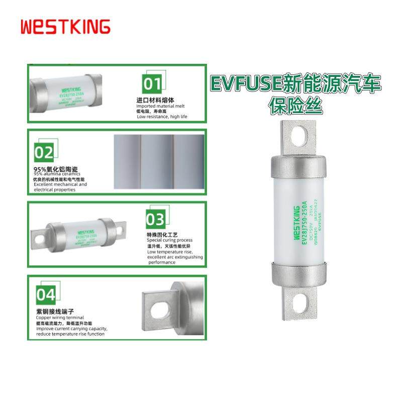 保险丝/熔断器EV28J750-100A125A150A200A250A直流电动汽车高压